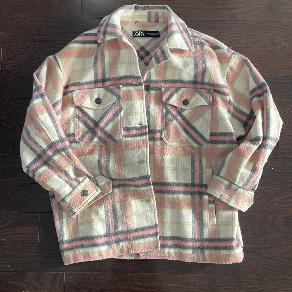 Zara plaid jacket size small